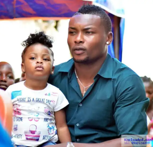 Photos: Super Eagles player Godfrey Oboabona shares photos with his pretty daughter